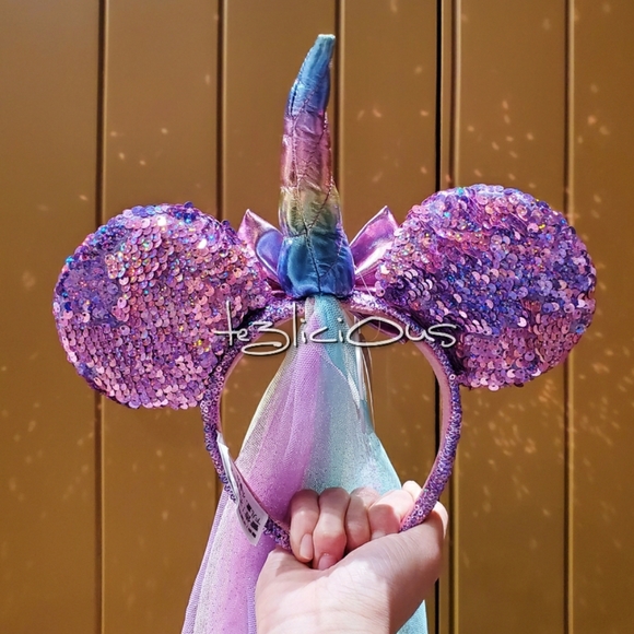 DISNEY PARKS MAGICAL UNICORN IRESIDCENT EARS - Picture 6 of 7